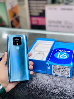 Tecno Camon 16 6/128gb with box vip price