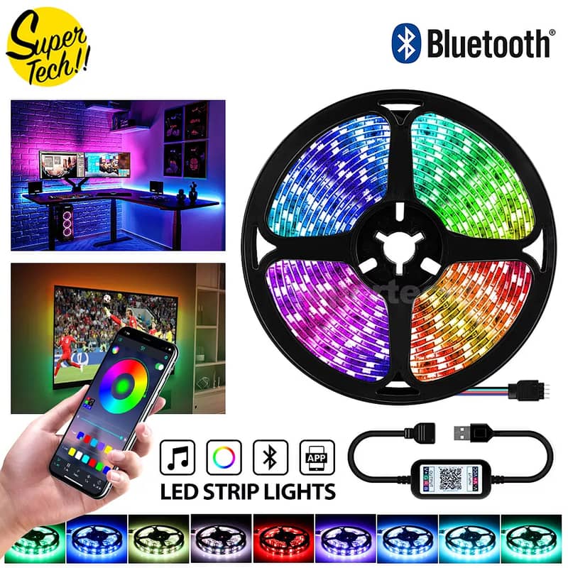 Background Atmosphere Light Strips 5050rgb Color Bluetooth 5v Light 0