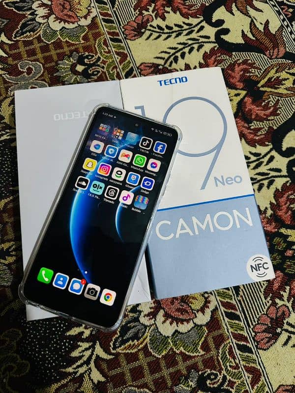 tecno camon 19 neo with box pta official approved 6/128gb 6