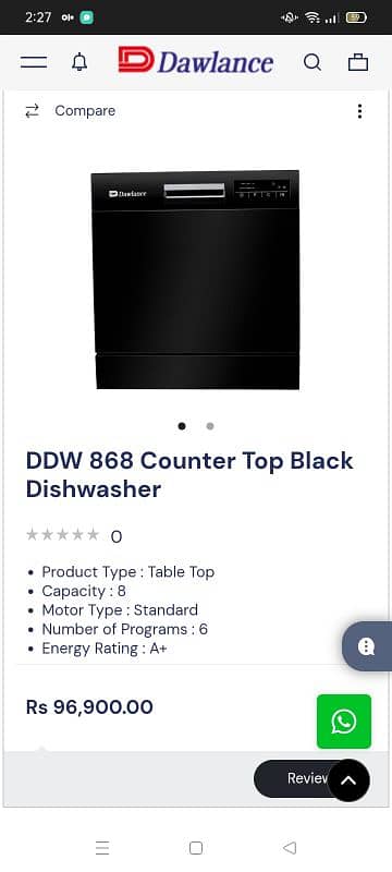 Dawlance Counter top dishwasher latest model 1