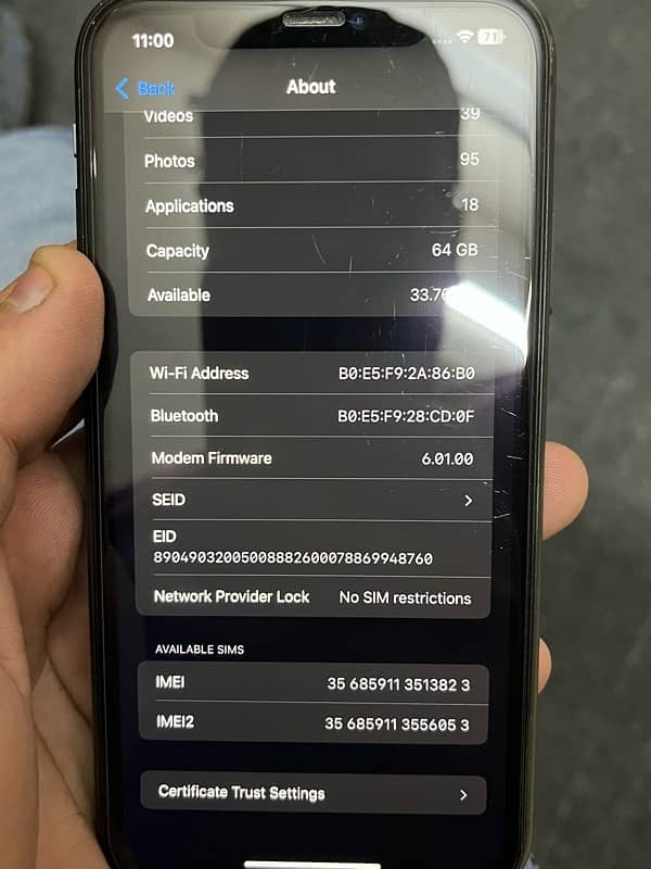 iphone 11 Non-PTA 64GB 9/10 7