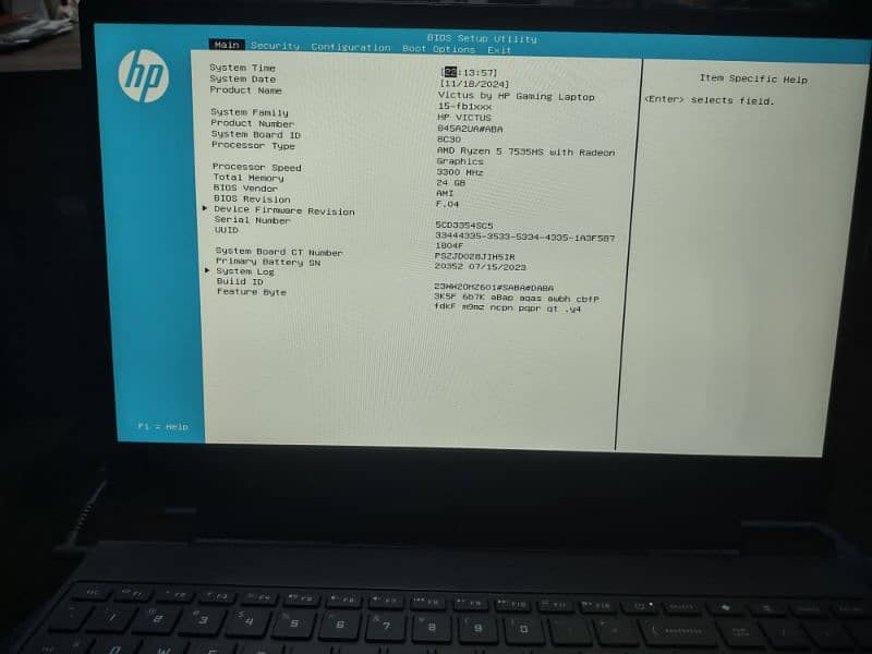 Victus by Hp Gamming Laptop 15-fb1xxx 5