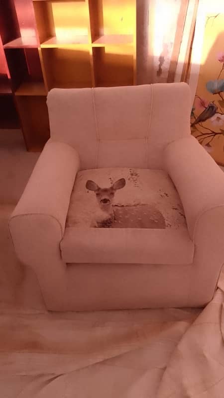 Vintage white 5 Seater Sofa Set 0