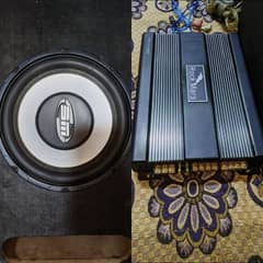 BM 12" WOOFER + ROCKMARS 3000W 4 CH AMPLIFIER { SOUND SYSTEM SPEAKER }