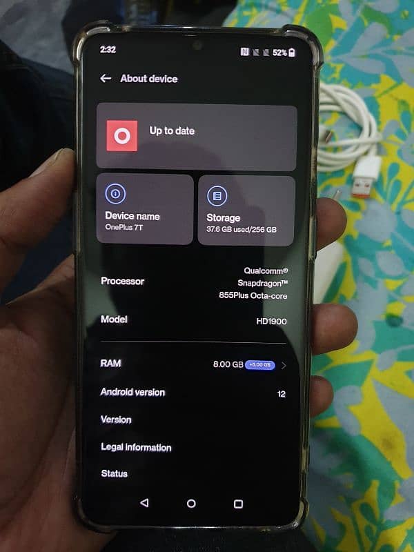 OnePlus 7T 8-256 Dual SIM PTA 100% genuine sale exchange 2