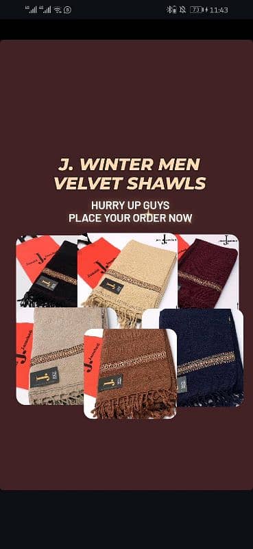 j. WINTER MEN VELVET SHAWLS 0