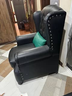 big chair leather quilted