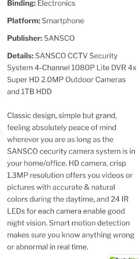 SANSCO SMART HD CCTV CAMERA SYESTEM COMPLEET SET IMPORTED 2