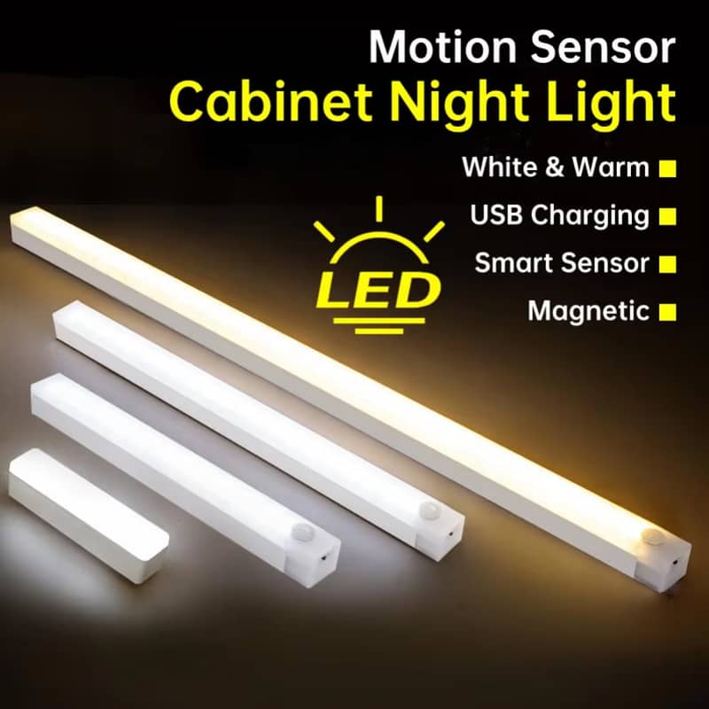 50 CM, 3 Color Motion Sensor night light Rechargeable For Car 4