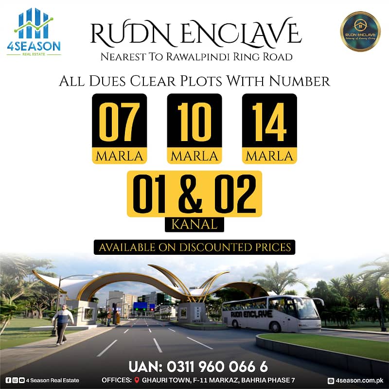 1 Kanal Residential Plot For Sale In Rudn Enclave 0