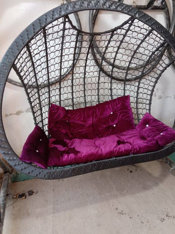 Egg shape hanging swing jhula jhoola outdoor furniture wholesale 5