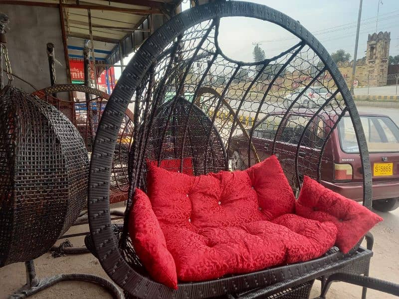 Egg shape hanging swing jhula jhoola outdoor furniture wholesale 7