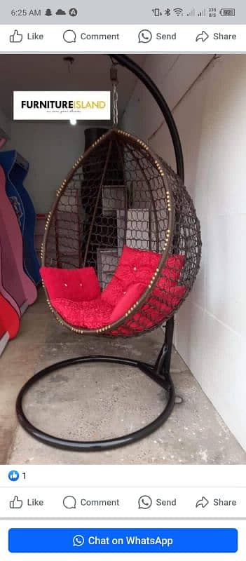 Egg shape hanging swing jhula jhoola outdoor furniture wholesale 14