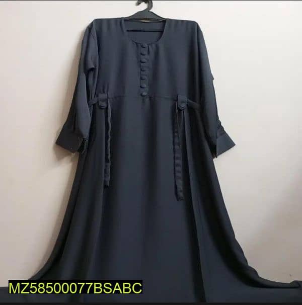 1 PC Nida Plain Women's Abaya 0