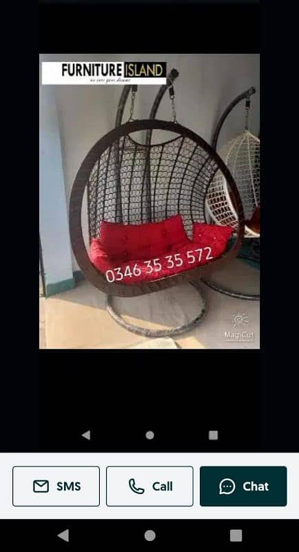 Egg shape hanging swing jhula jhoola outdoor furniture wholesale 0