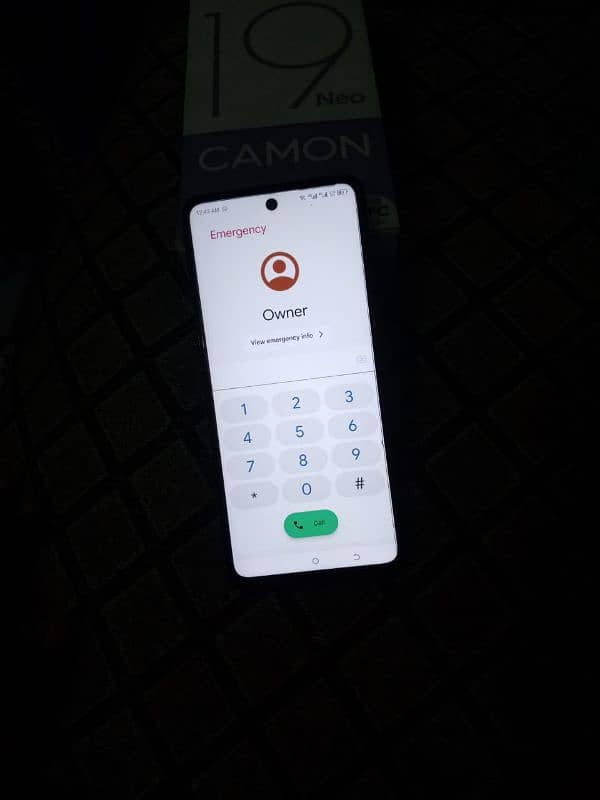 tecno camon 19 neo 6+6 128 with box all okay h urgent sale only cash 4