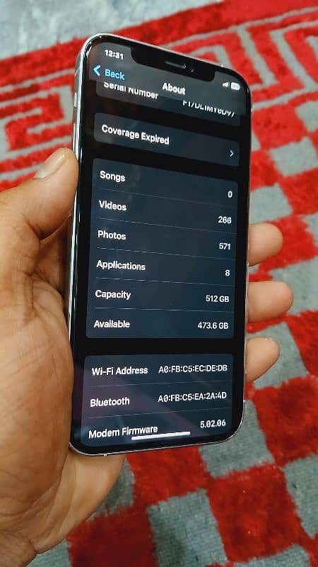 iphone 12pro PTA Approved 512GB 5