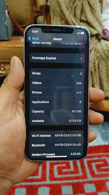 iphone 12pro PTA Approved 512GB 6