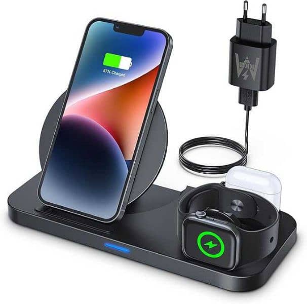 KKM Wireless Charger 3 in 1 QI Inductive Charging Station 0