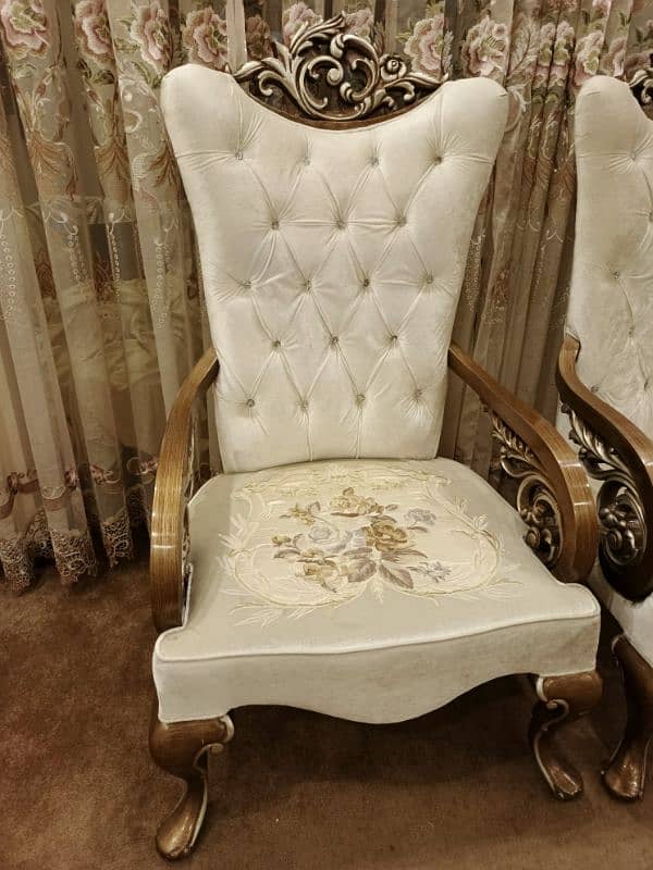 Long back victorian chairs sofa 2