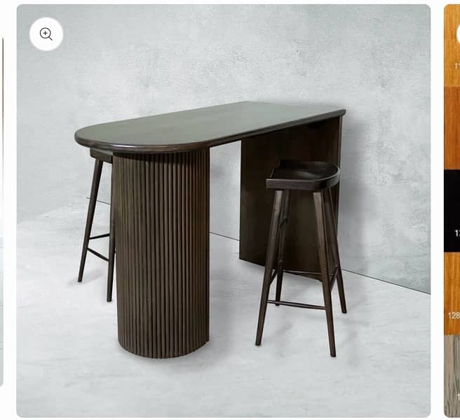 Pine Wood High table and stools from a brand 2