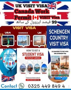 work permit+ Visit Visa  For Uk + Canada+ USA