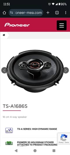 Pioneer original car door speaker