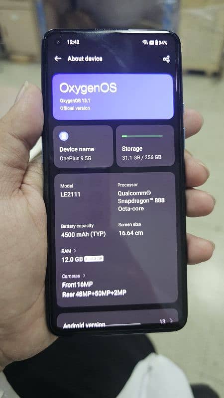 OnePlus 9 12 256 Dual sim pta approved 8