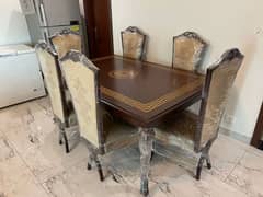 6 chair new dining table for sale