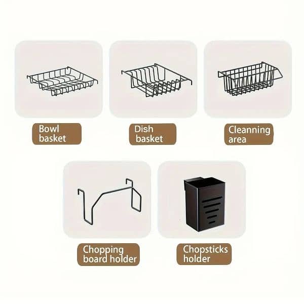 Universal carbon steel over sink dish drying rack 7