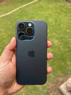 IPHONE 15 PRO BLUE 256GB 91% PTA APPROVED BOX AND CABLE