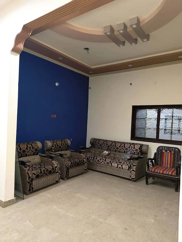 120 Sq Yards, Full Furnished House For Sell, Near Johar Chowk, 1st Street from Main Road West-Open 7