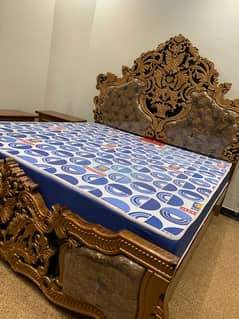 Carving Bed set Chinyoti Desine New not used (Just call dnt sms)