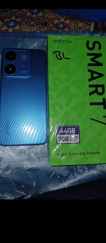 infinix smart 7 4 +3gb 64gb all accerries official PTA approved 5