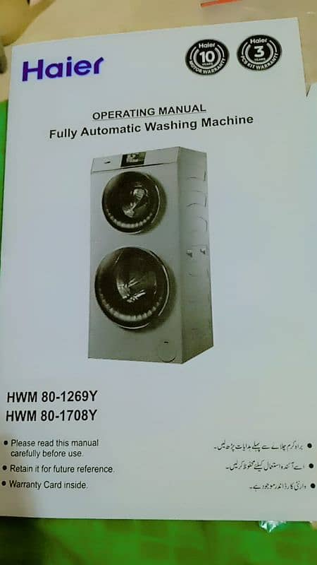 Haier fully automatic washing machine HWM 80-1269 Y 4