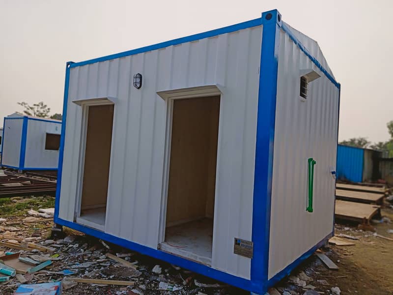 guard room site office container office prefab sructure porta toilets 16