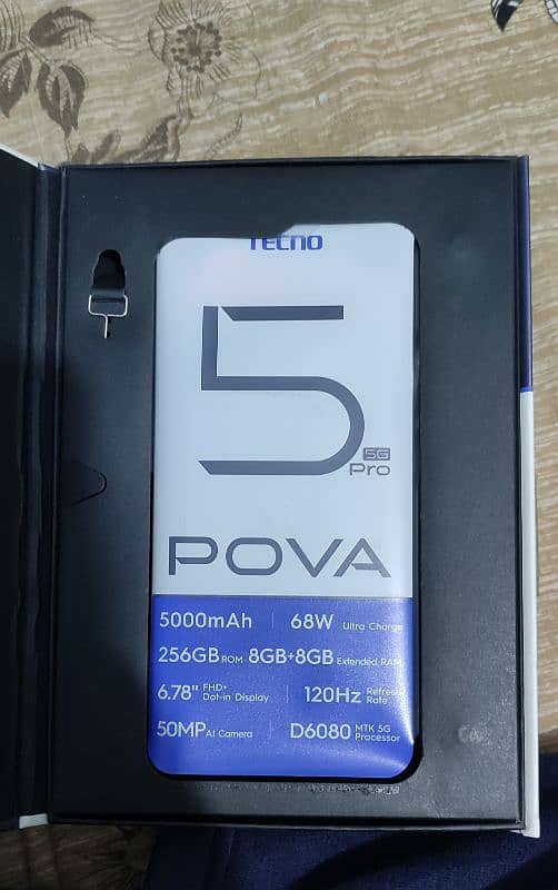 Tecno pova 5 pro 5G 16-256 GB (8+8) in warranty 8