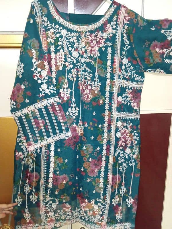 3 PC full embroidery work suit 1