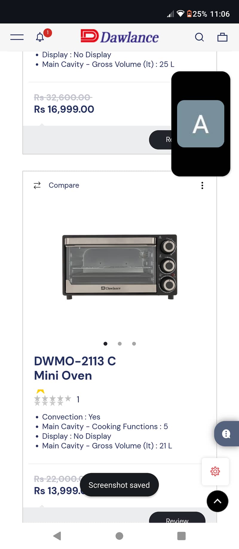 DWMO-2113 C Mini Oven 0