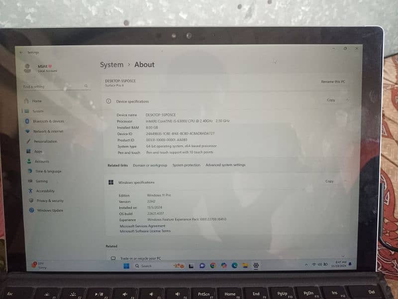 Microsoft Surface Pro i5 6Gen 4