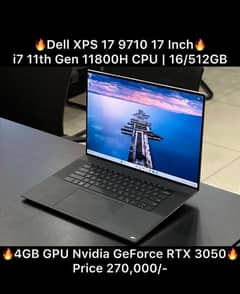 Dell Xps 9710 17 inch i7 11th 11800H RTX 3050 4GB 16GB 513GB