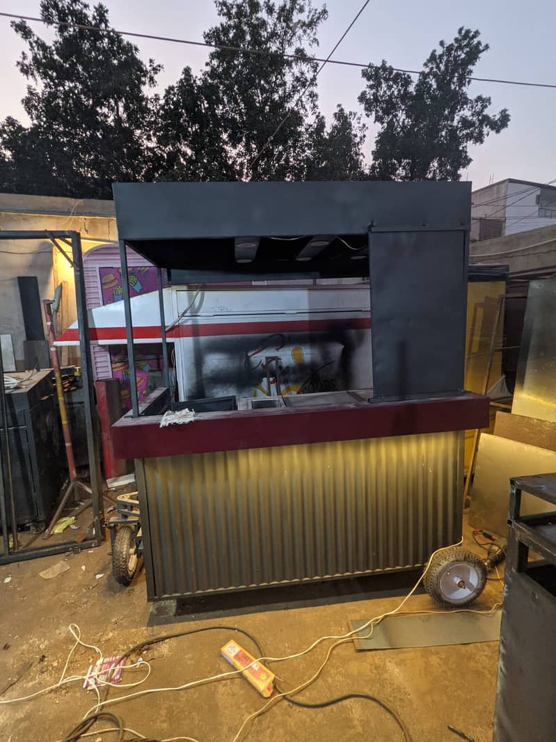 Towable Fries Stall , Burger stall, waffle, Juice, Cart, Shawarma 1