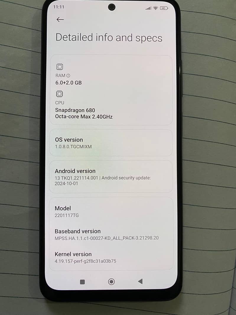 Redmi Note 11 Graphite Gray 6/128 10/10 GHAZI ROAD 2