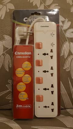 Camelion CMS-G241U 4-Outlet + 2-USB Power Socket 3m Cable