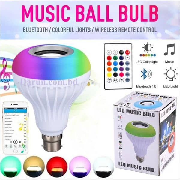 RGB Bluetooth speaker With different colours light 2