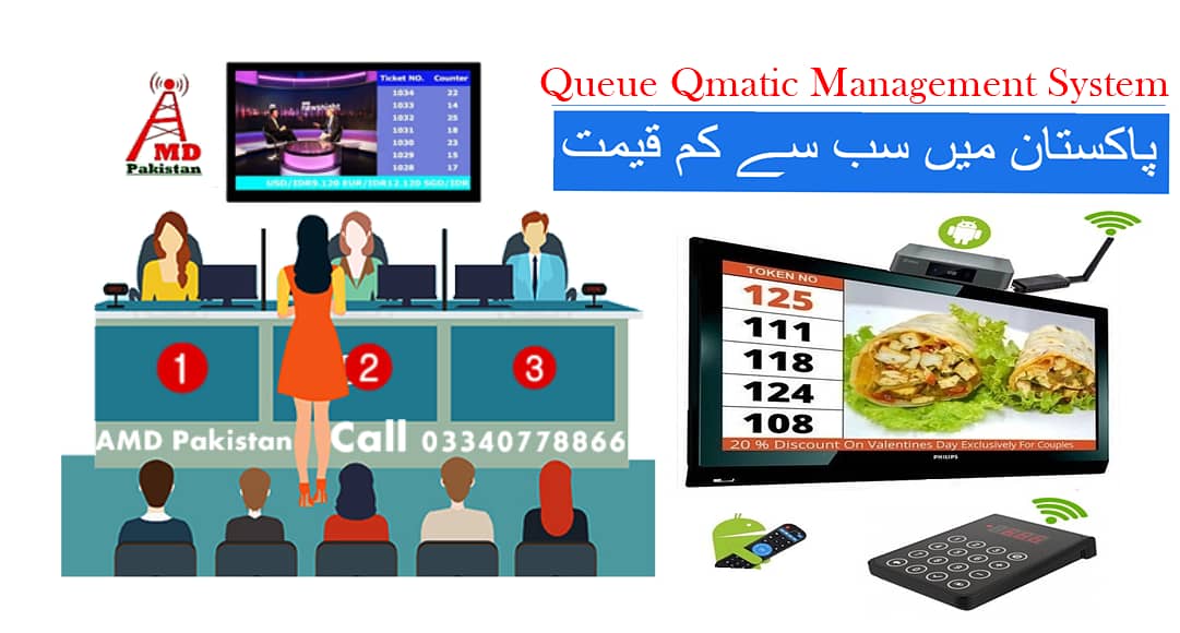 Queue Management System QMS Ticket Dispenser Printer Machine Pakistan 2