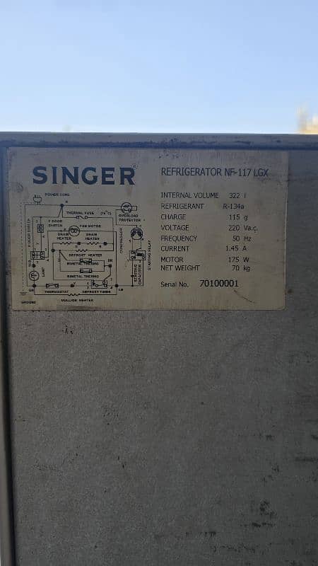 Singer Refrigerator Double Door Working Condition For Sale 3