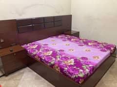 brand new bed with 2 side tables for urgent sale