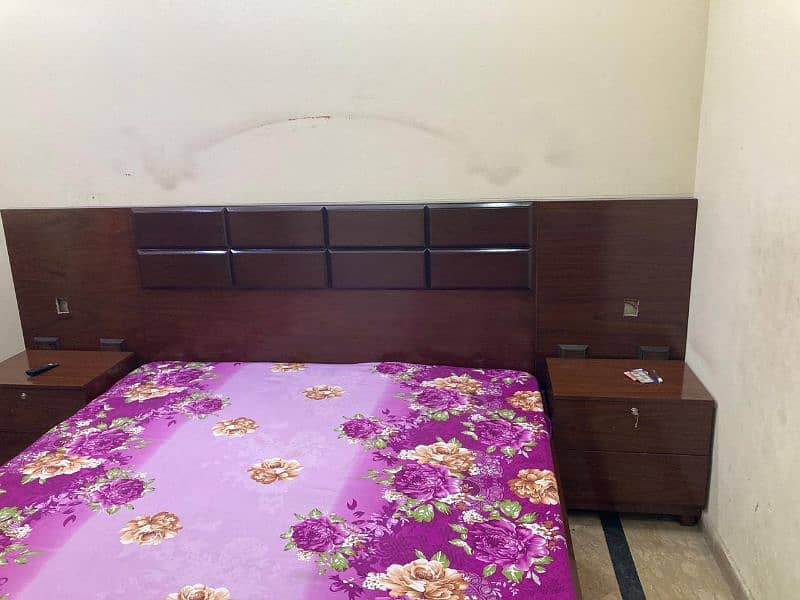 brand new bed with 2 side tables for urgent sale 1