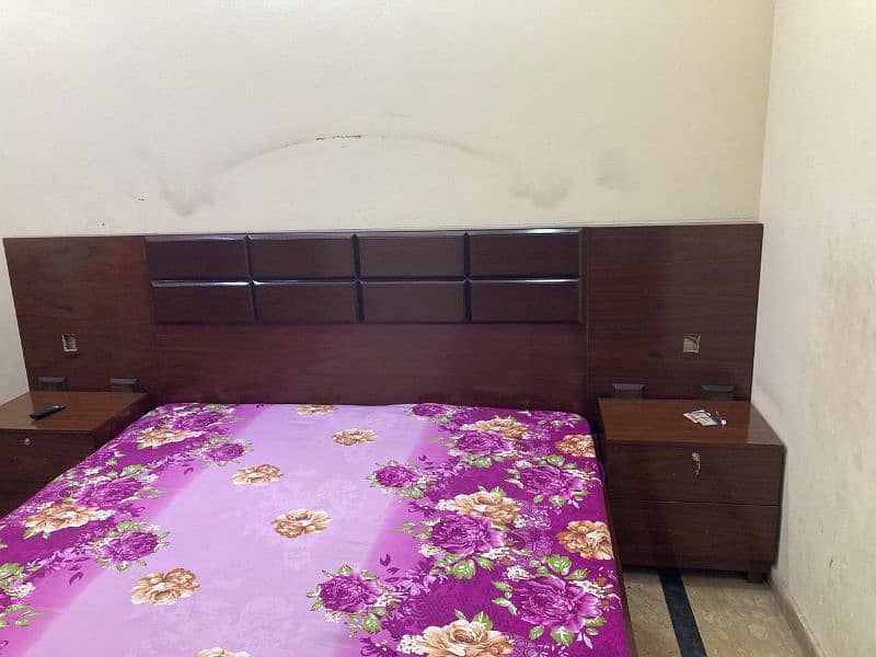 brand new bed with 2 side tables for urgent sale 6